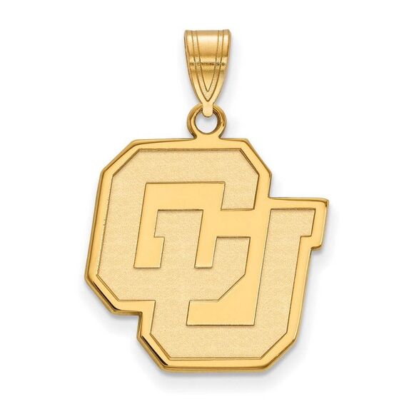 14k Gold Plated Silver U. of Colorado Large Pendant